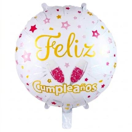 Pack de 50 Globos Redondos “Feliz Cumpleaños” 18″