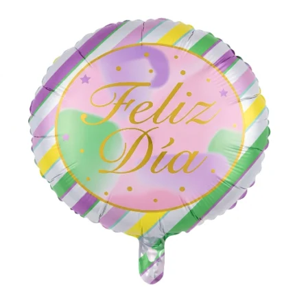 Pack de 50 Globos Redondos “Feliz Dia” 18″