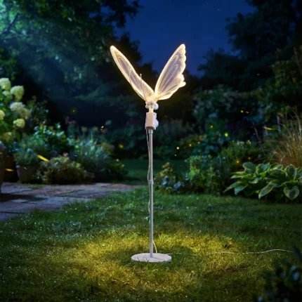 Figura Decorativa de Mariposa con Movimiento Motorizado y Luz LED – Tamaño Mediano